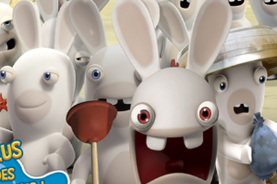 Photo gratuite avec les Lapins Crétins dans un photocall VIP de la Fnac