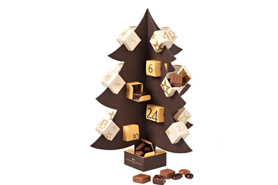 Calendrier de l'avent chocolat en forme de sapin de la Maison du Chocolat