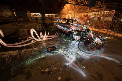 Exposition gratuite de light painting 