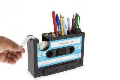 Pot à crayon insolite en forme de cassette