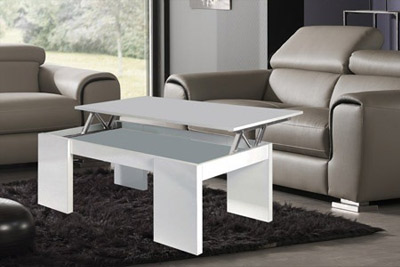 Table basse avec plateau relevable pas chère à 79,99 € au lieu de 210 €