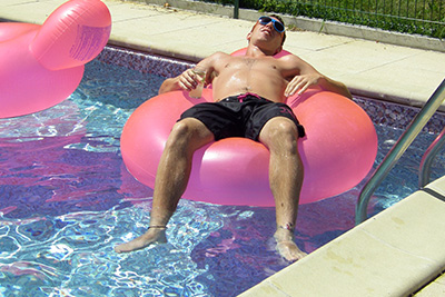 Fauteuil flottant gonflable pour la piscine et la mer