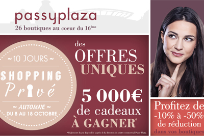  Shopping privé à Passy Plaza avec 5 000 euros de cadeaux à gagner 