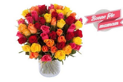 Bouquet de roses pas cher Les Fleurs de Nicolas à  25 € au lieu de 55 € 