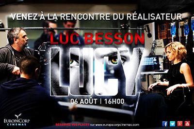 Une projection VIP de Lucy présentée par Luc Besson dans son propre cinéma !