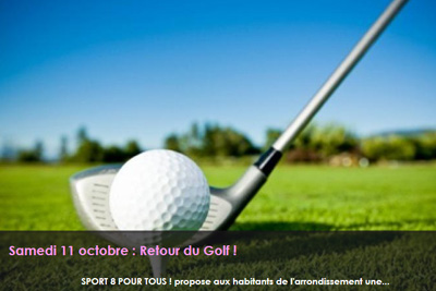  Initiation gratuite au golf en famille (pour les habitants de Paris 8ème)