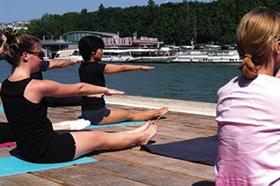 Cours de pilates gratuit sur les Berges