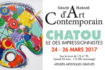 Invitation gratuite au Grand marché d’art contemporain 2017 à l’Ile des Impressionnistes 