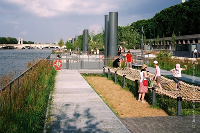 Jardin flottant gratuit sur la Seine