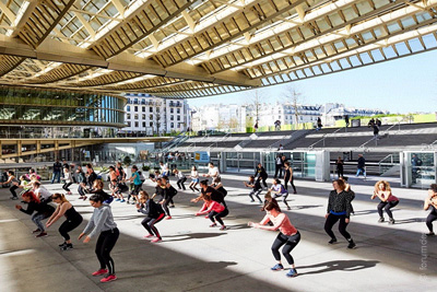 Sport gratuit d'entraînement cardio au Forum des Halles