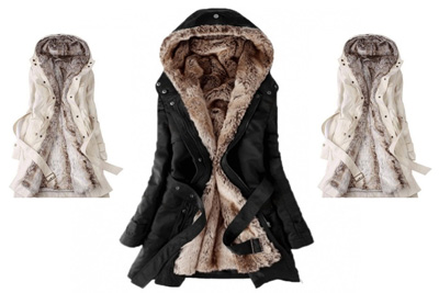 Promo manteau fourré à 44,90 € au lieu de 99,99 €