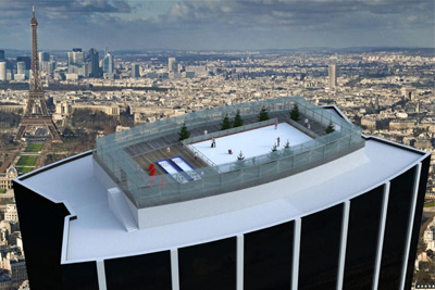 Patinoire insolite au 59ème étage de la Tour Montparnasse (17 €)