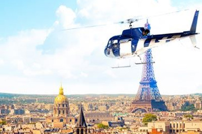 Vol en hélicoptère au dessus de Paris à 218 € au lieu de 399 €