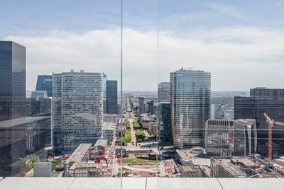 Patinoire insolite sur le toit de La Grande Arche